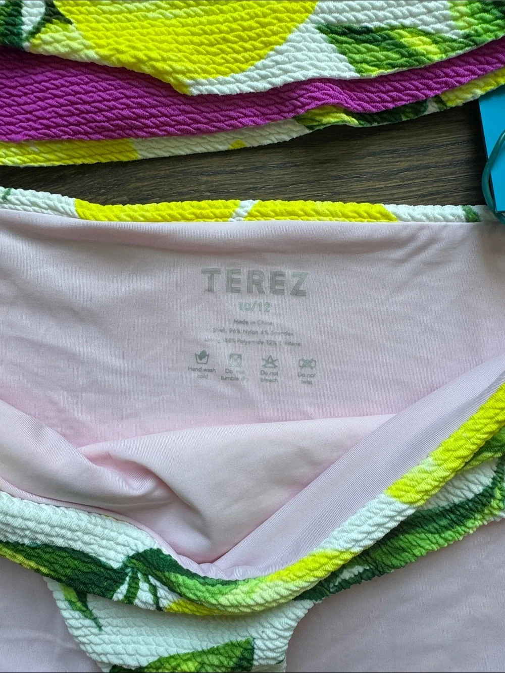 Terez Lemon Spritz two piece. NWT size 10/12